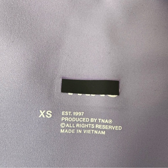 Aritzia TNA Leggings Duncan Atmosphere Hi Rise Solid Lavender Purple Pastel Knit - Picture 8 of 8